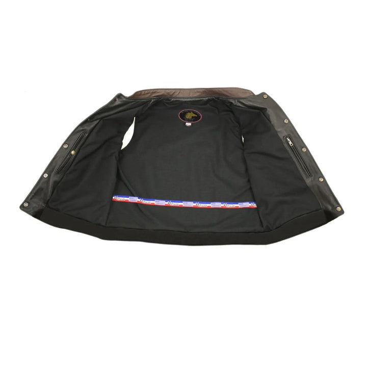 Men's Horsehide Stand up Collar / Two Tone Vest