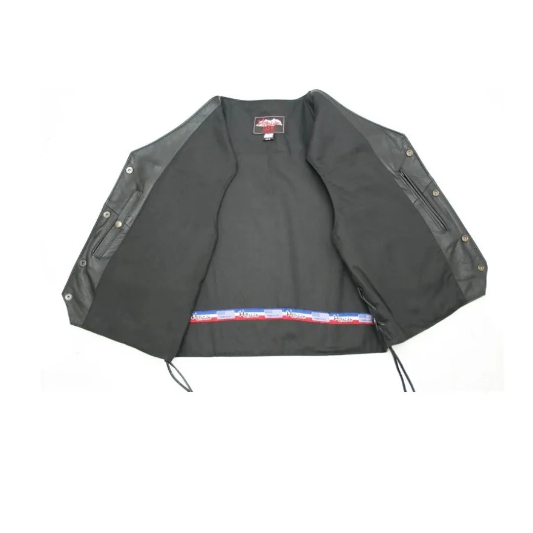 The Invader Full Back Motorcycle Leather vest