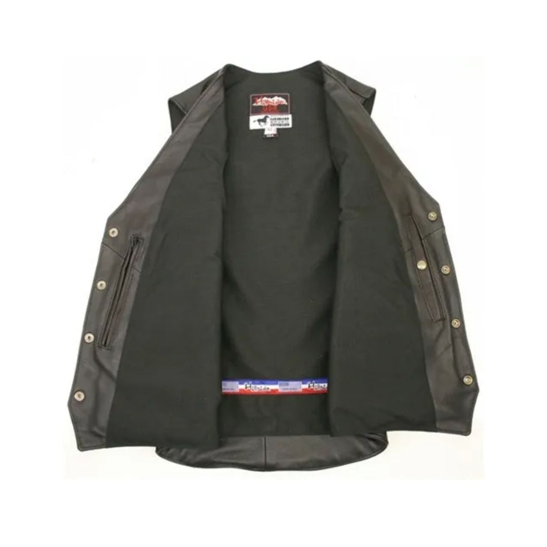 Men's Solid Back Horsehide Vest (custom)