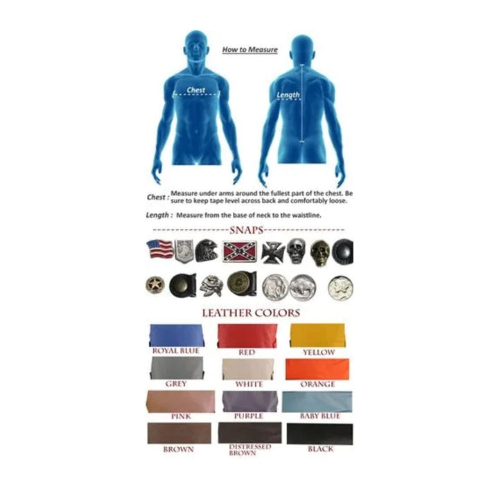 Men's Horsehide Biker Vest (Custom)