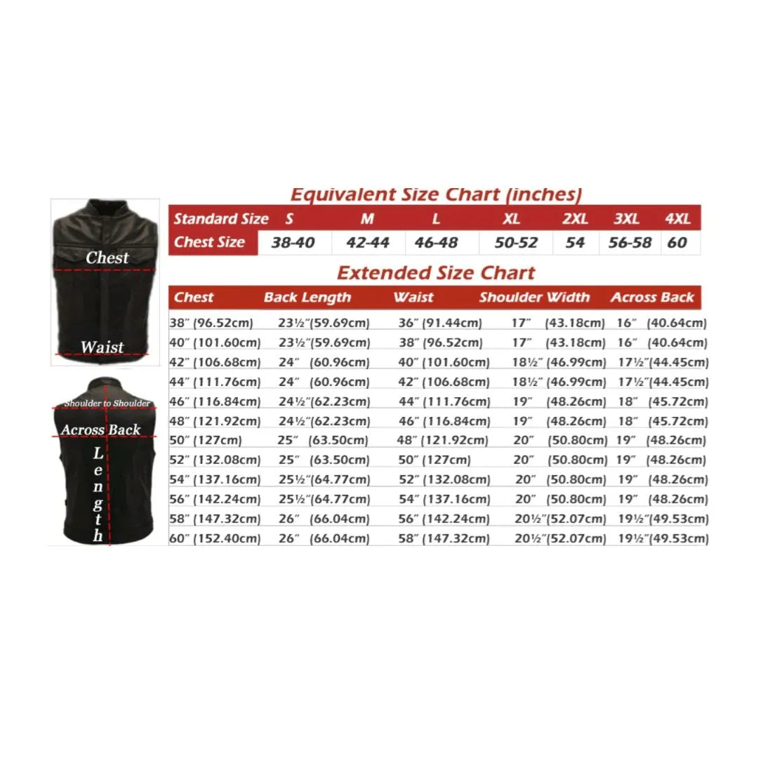 Brown Vintage Biker Cut Vest Concealed Snap / Zipper