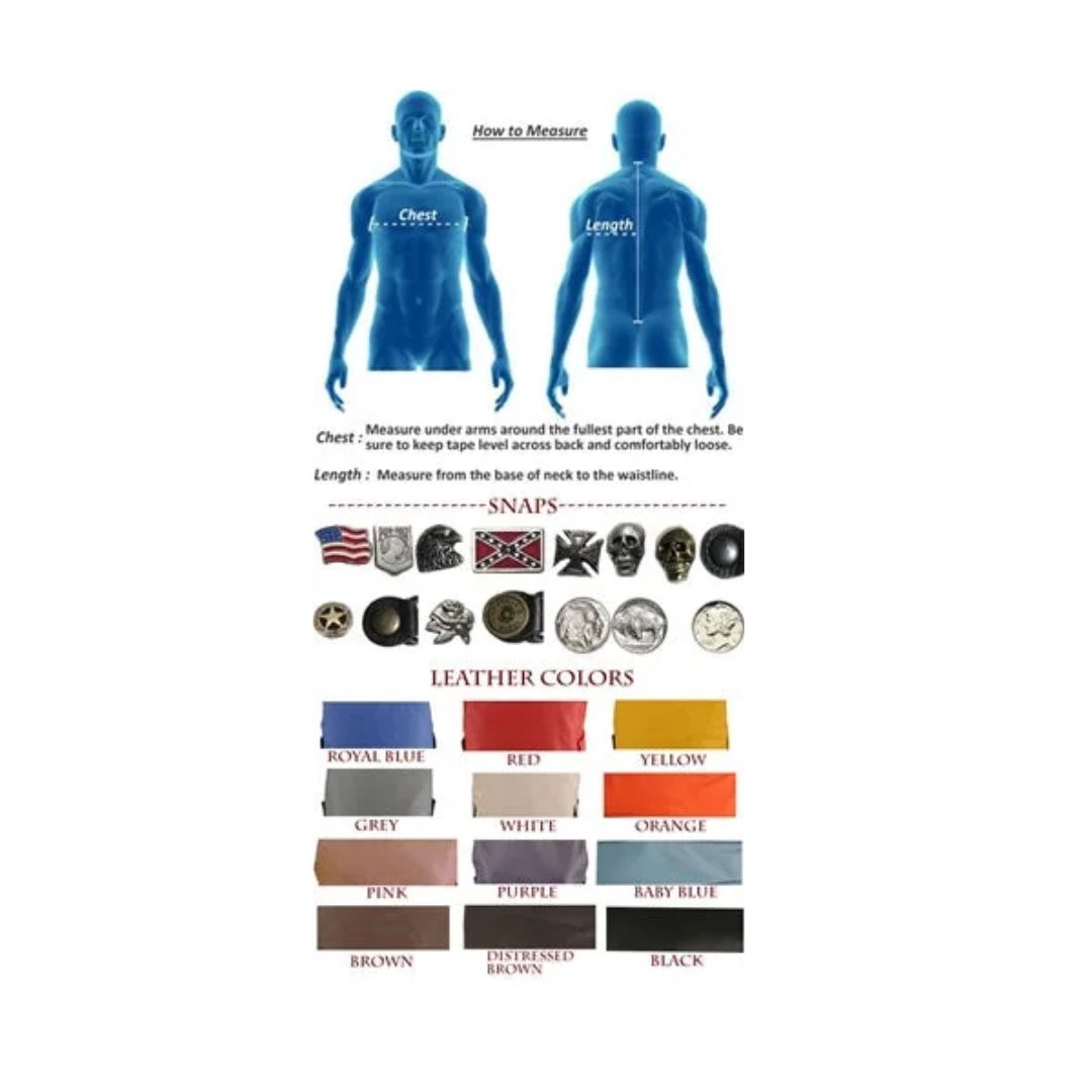 Men's Ultimate Horsehide Biker Vest (custom)