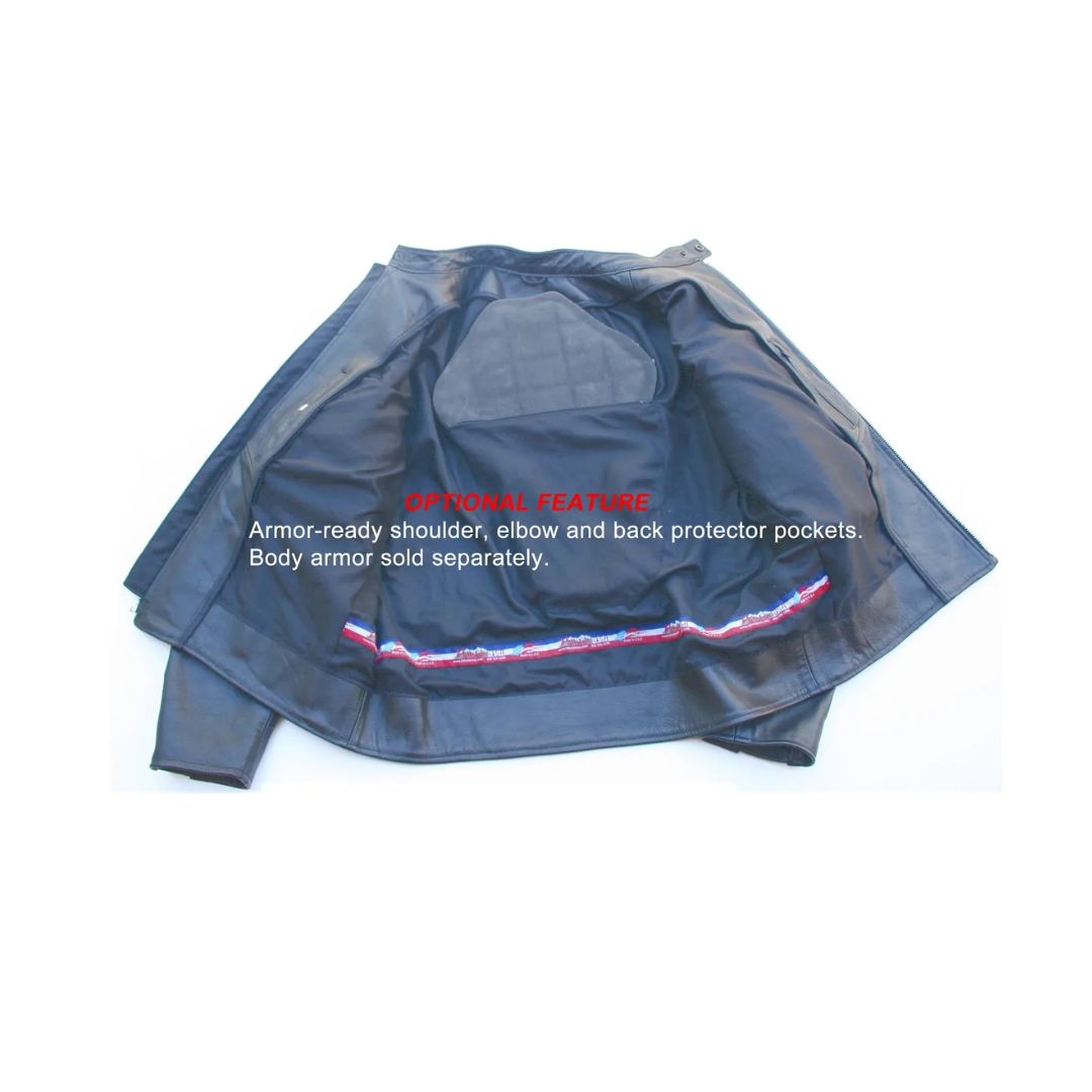 Men's Vented Leather Jacket