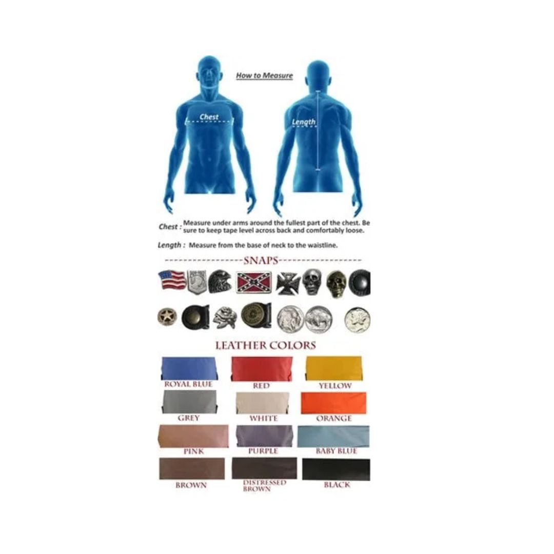 Men's Laced Side Basic Biker Vest (Custom)