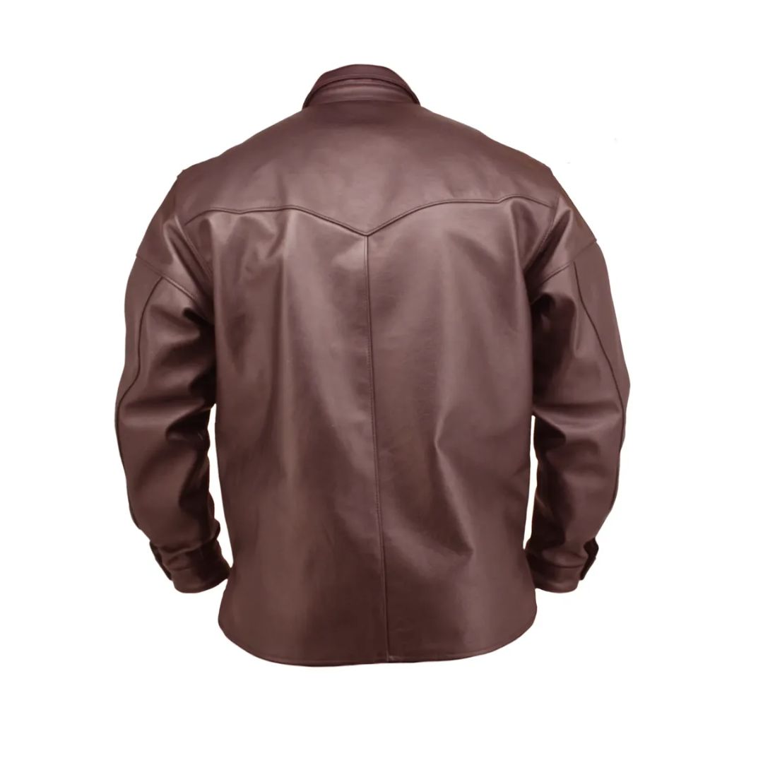 Men's Black Horsehide Leather Shirt