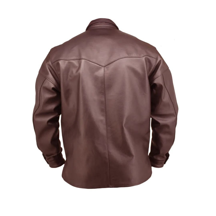 Men's Black Horsehide Leather Shirt