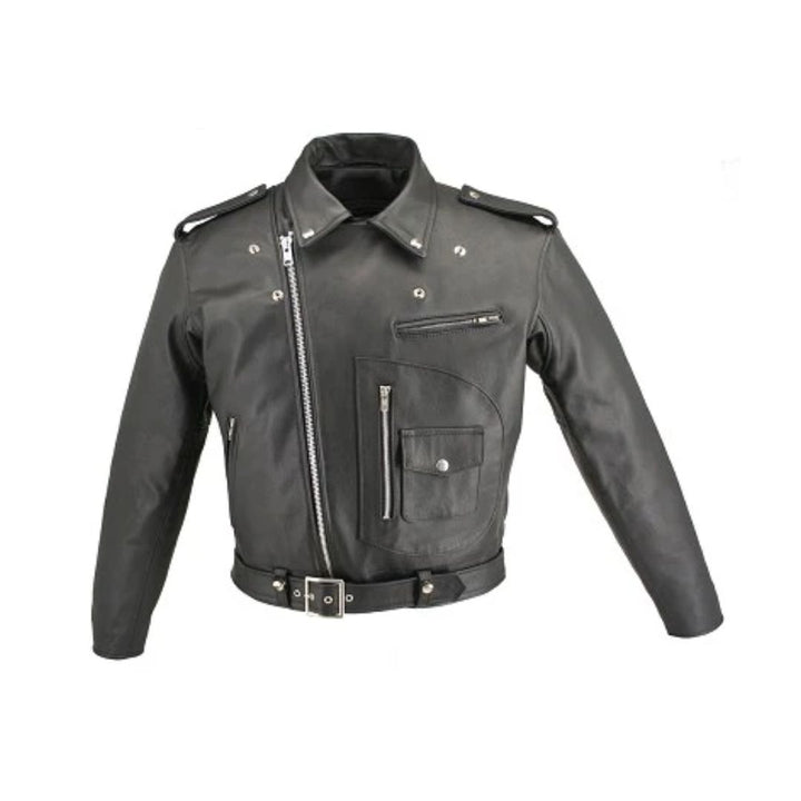 Men's D Pocket Horsehide Motorcycle Jacket
