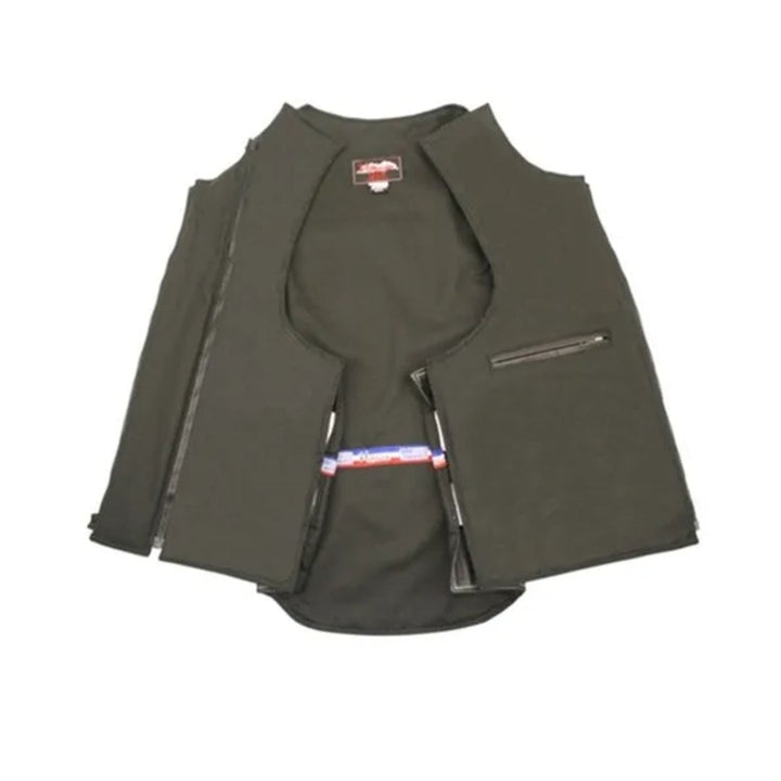 Men's Dual Front Zipper Tactical Leather Vest (Custom-Made)