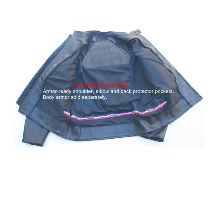 Mens Hybrid Horsehide Biker Jacket