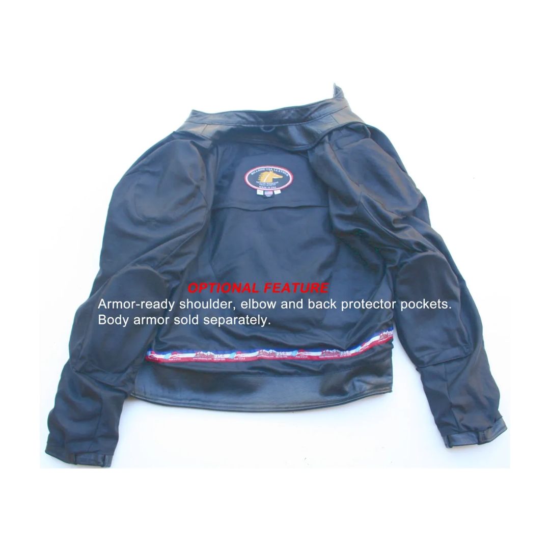 Men's Vented Leather Jacket