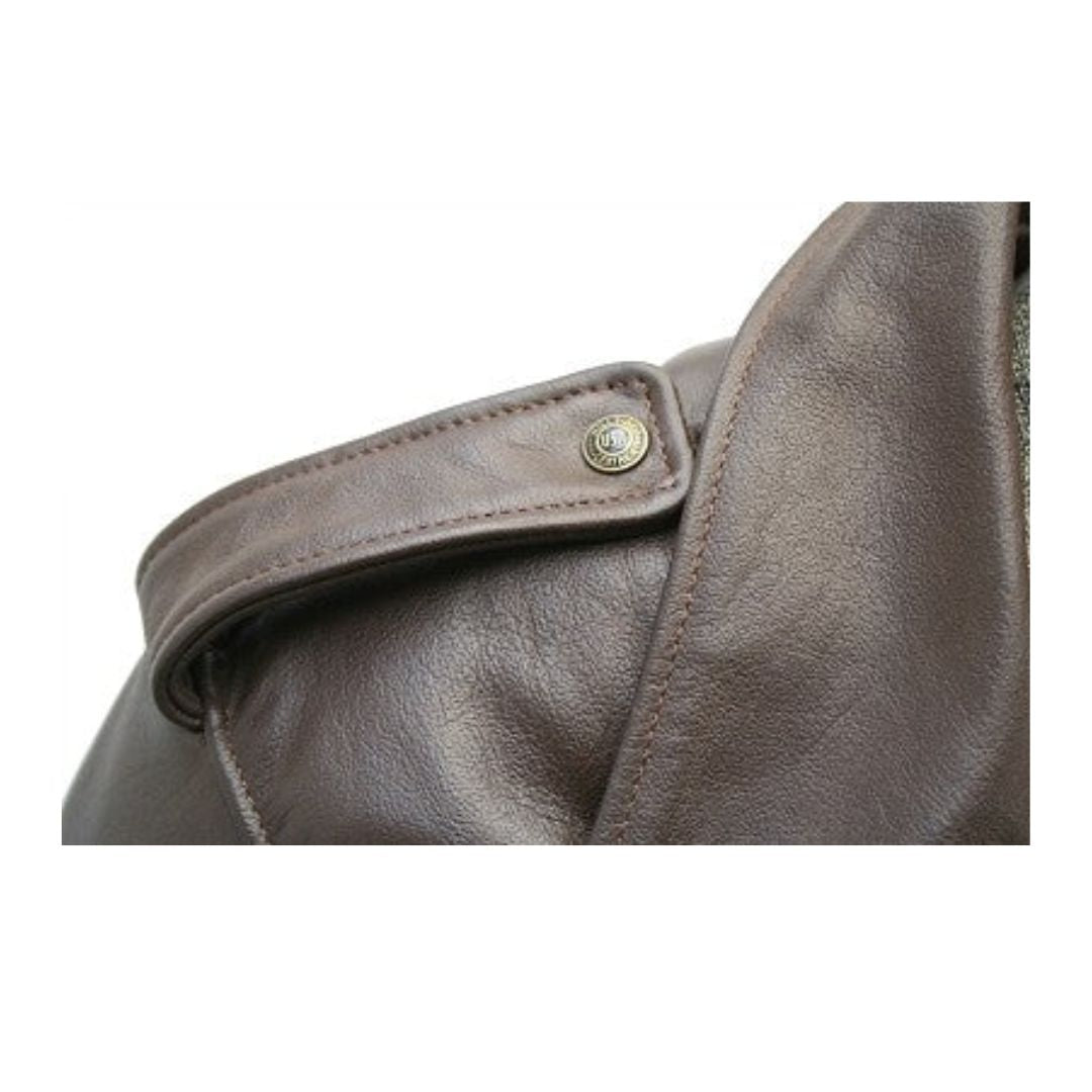 Mens Brown D Pocket Horsehide Motorcycle Jacket