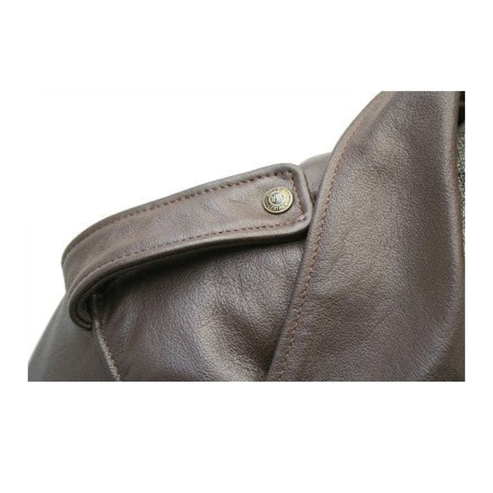 Mens Brown D Pocket Horsehide Motorcycle Jacket