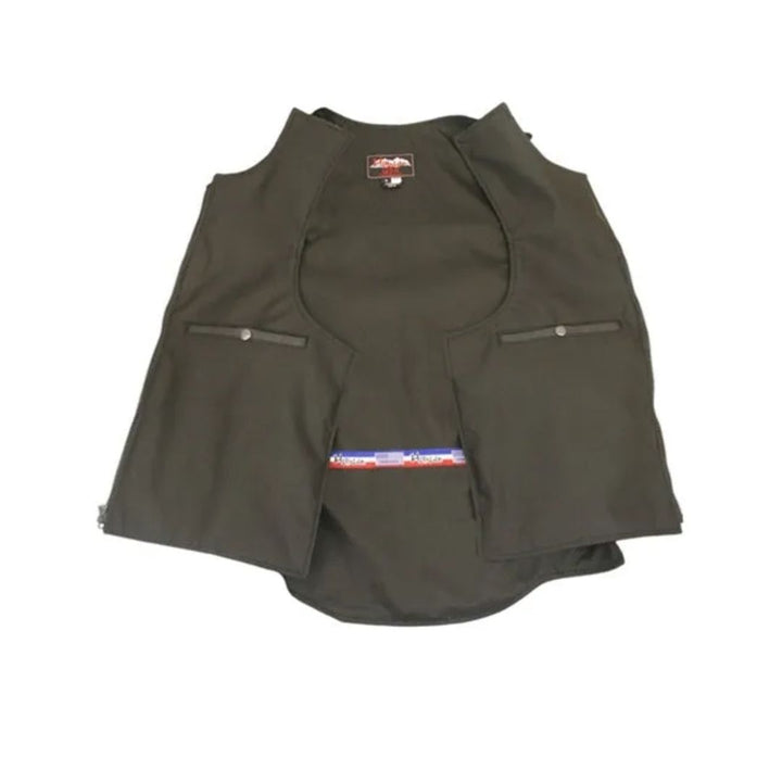 Leather & Cordura Combo Zippered Tactical Vest.