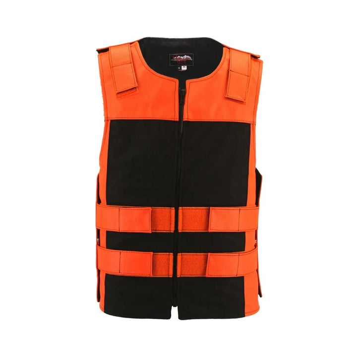 Leather & Cordura Combo Zippered Tactical Vest.