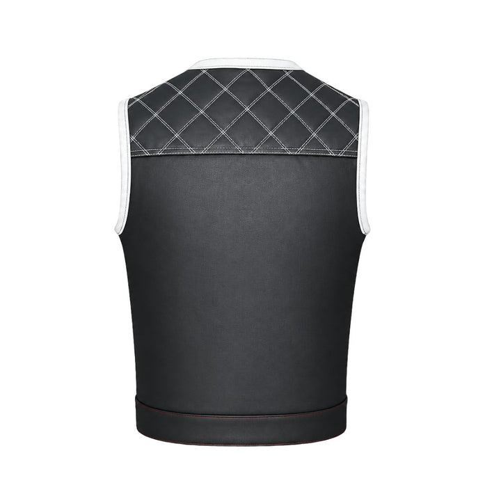 All Leather Double Diamond  Club Vest