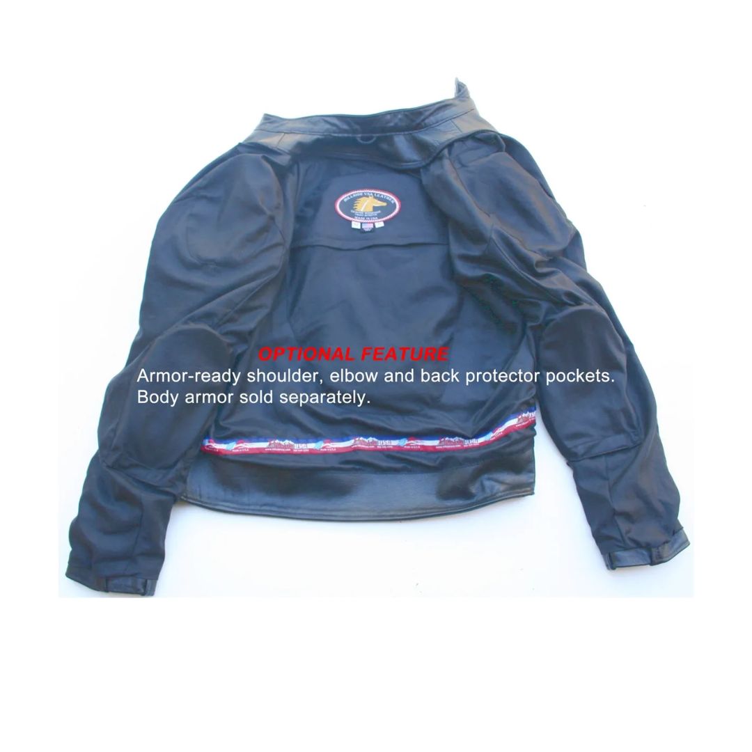 Mens Hybrid Horsehide Biker Jacket