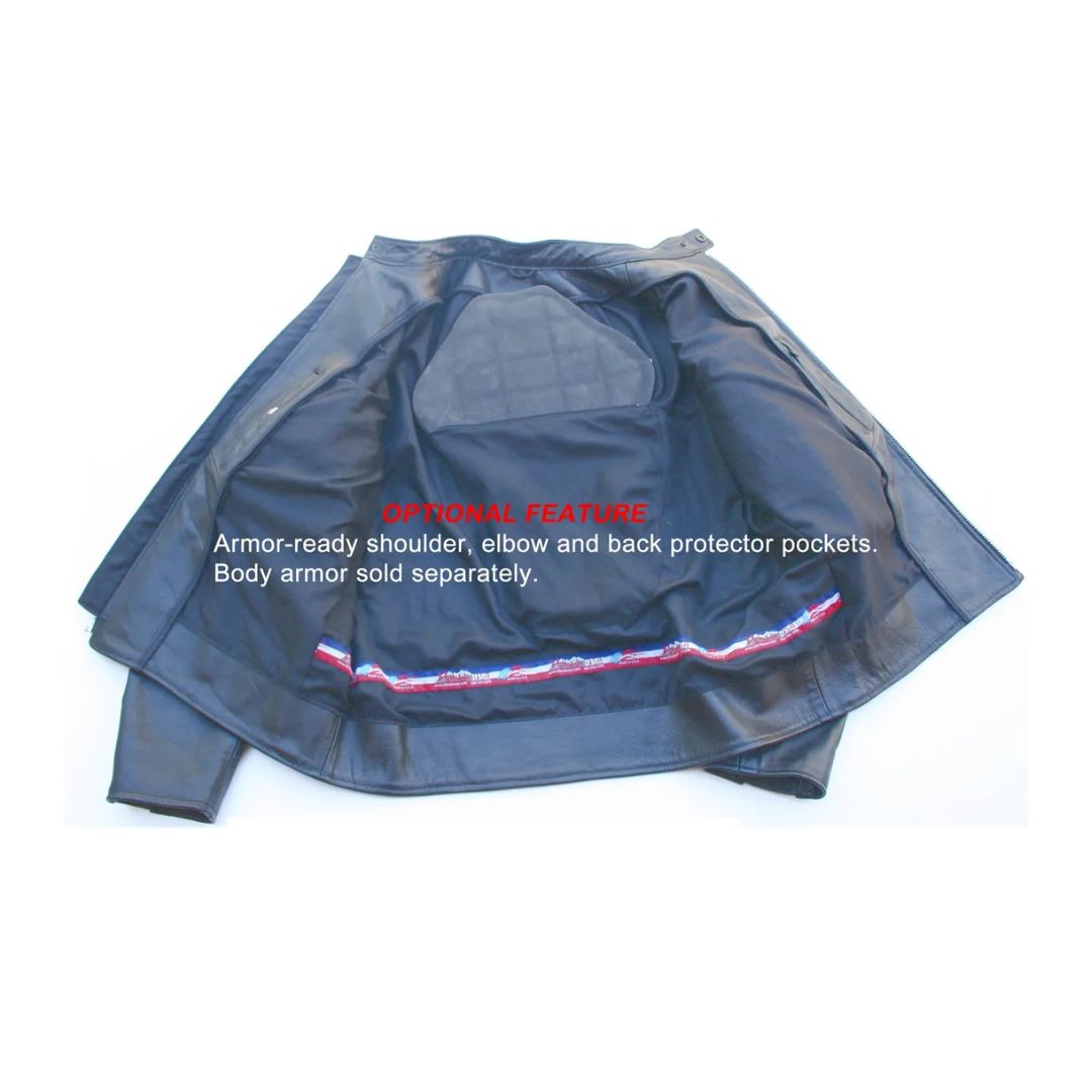 Men's Full Belted Cowhide Biker Jacket