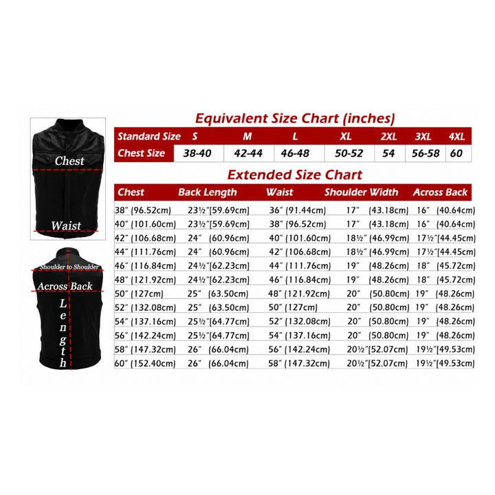 All Leather Double Diamond  Club Vest