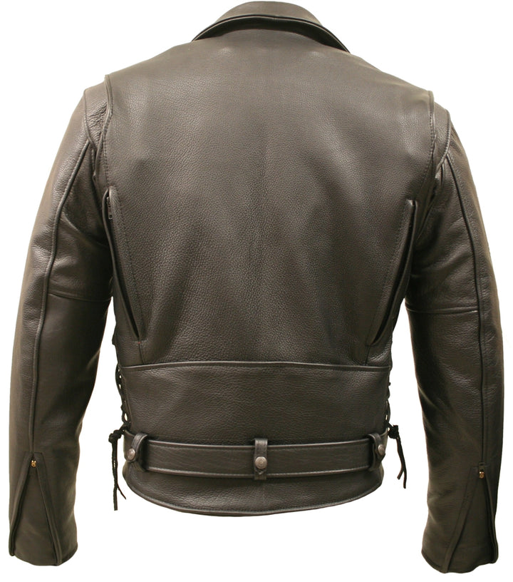 American Bison Black Vented Biker Jacket