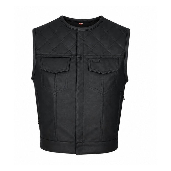 All Leather Double Diamond  Club Vest