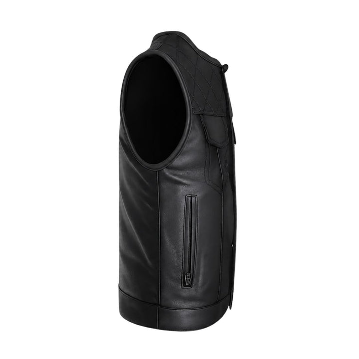 All Leather Double Diamond  Club Vest