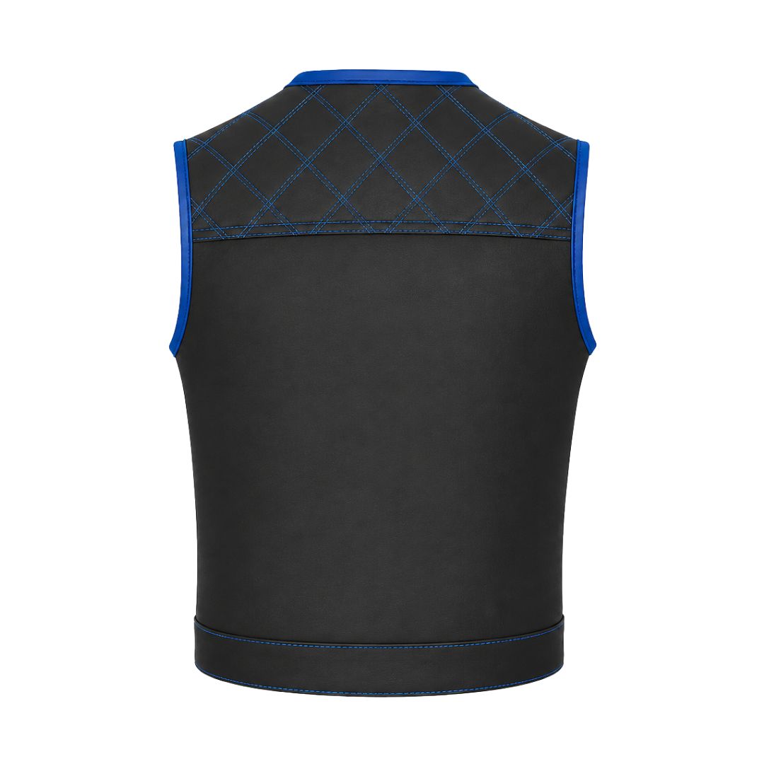 All Leather Double Diamond  Club Vest