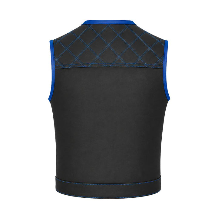 All Leather Double Diamond  Club Vest