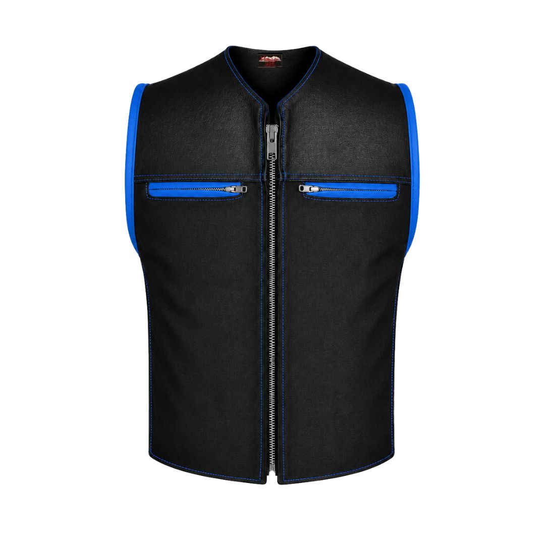 Hillside Bandit Leather/Cordura Biker vest