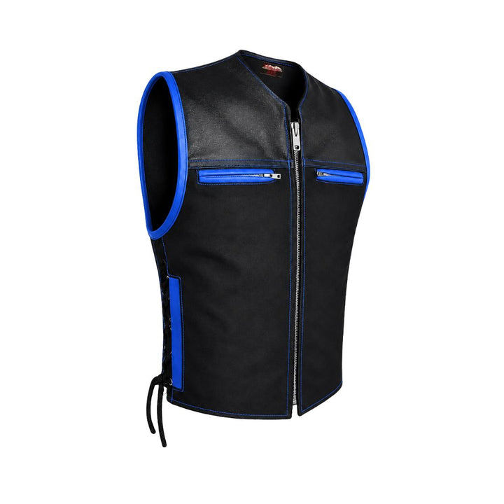 Hillside Bandit Leather/Cordura Biker vest