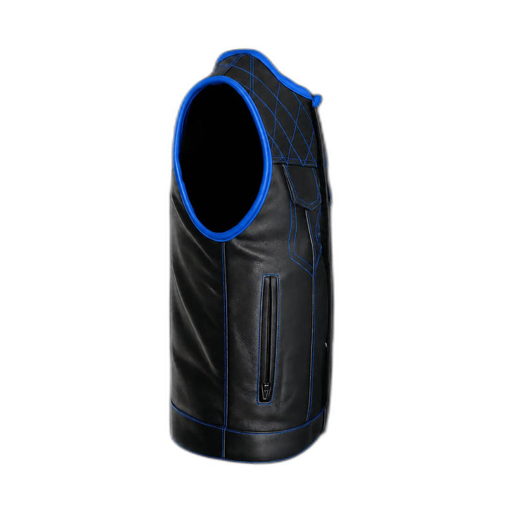 All Leather Double Diamond  Club Vest