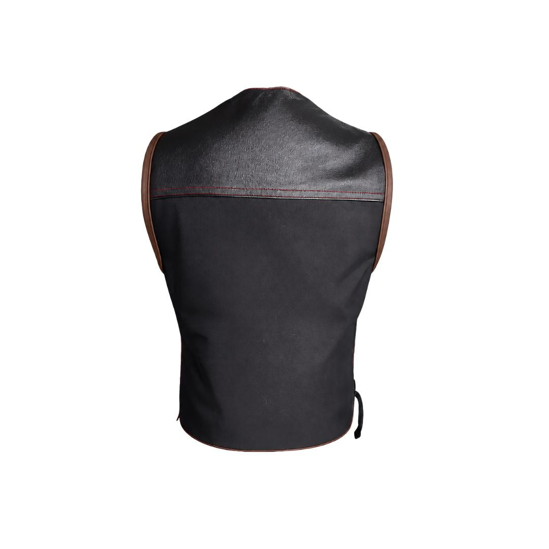 Hillside Bandit Leather/Cordura Biker vest