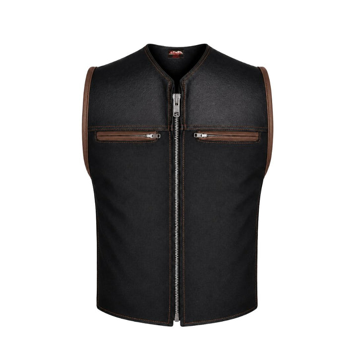 Hillside Bandit Leather/Cordura Biker vest