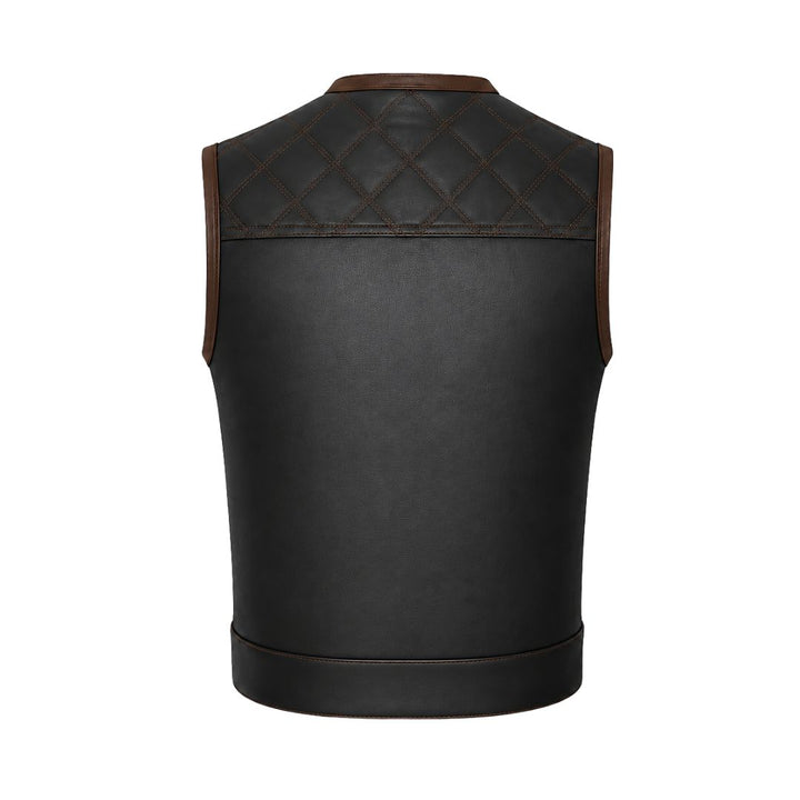 All Leather Double Diamond  Club Vest