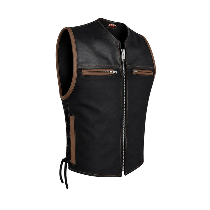 Hillside Bandit Leather/Cordura Biker vest
