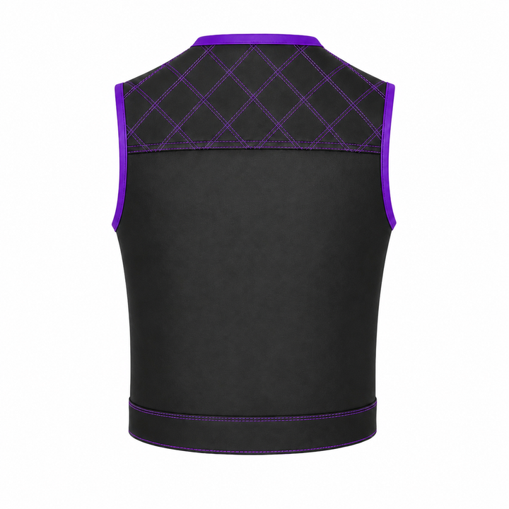 All Leather Double Diamond Club Vest