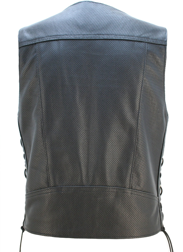 Full Perforated Cruiser Biker Vest