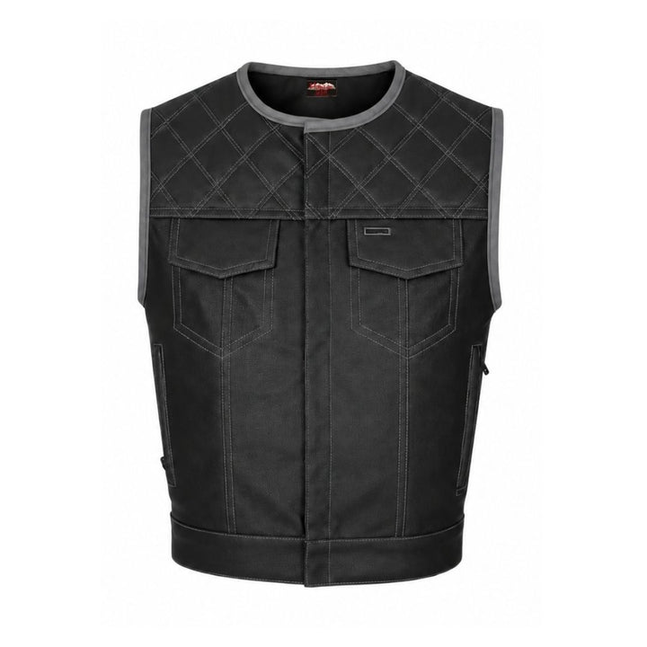 All Leather Double Diamond  Club Vest