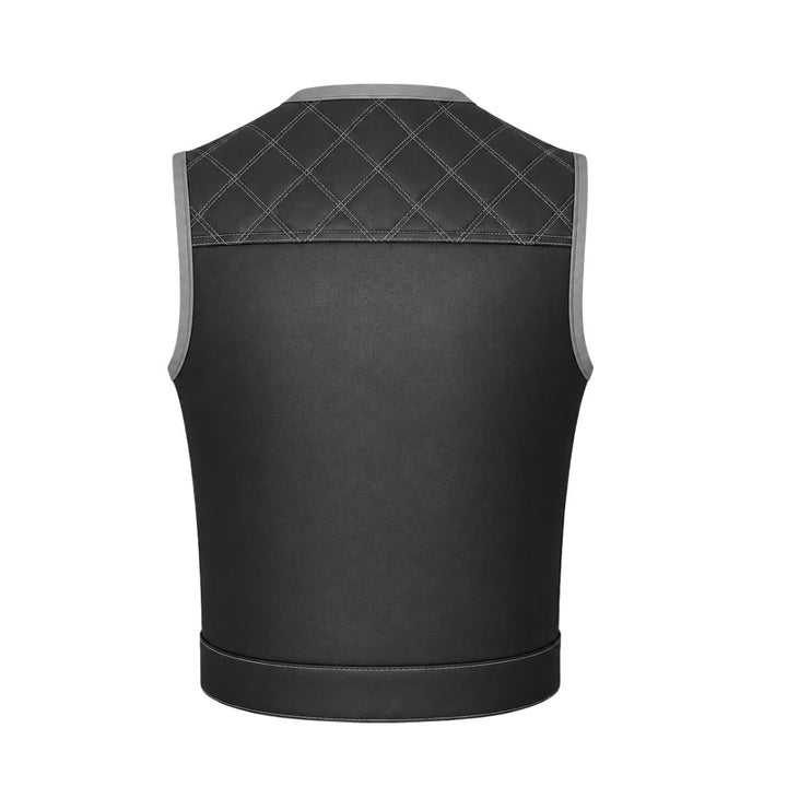 All Leather Double Diamond  Club Vest