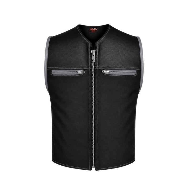 Hillside Bandit Leather/Cordura Biker vest