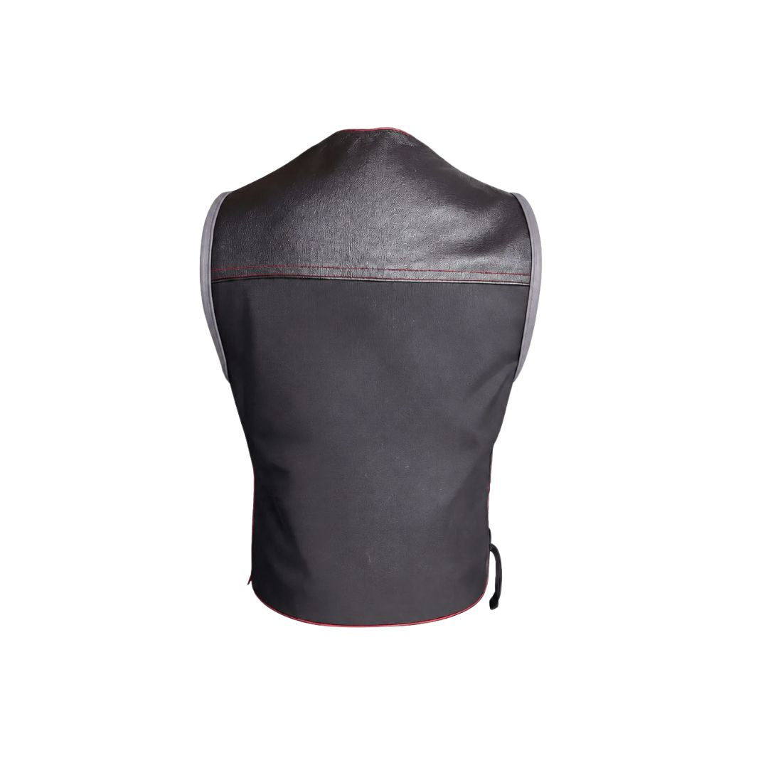 Hillside Bandit Leather/Cordura Biker vest
