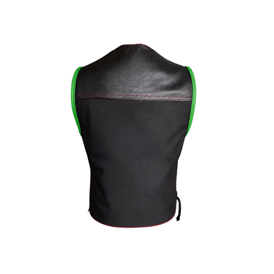 Hillside Bandit Leather/Cordura Biker vest