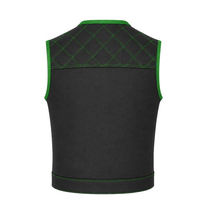 All Leather Double Diamond  Club Vest