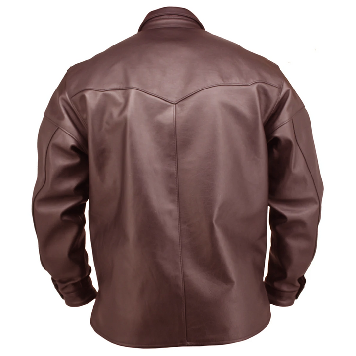 Men's Black Horsehide Leather Shirt