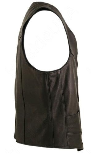 Men's Basic Motorcycle Vest- Black