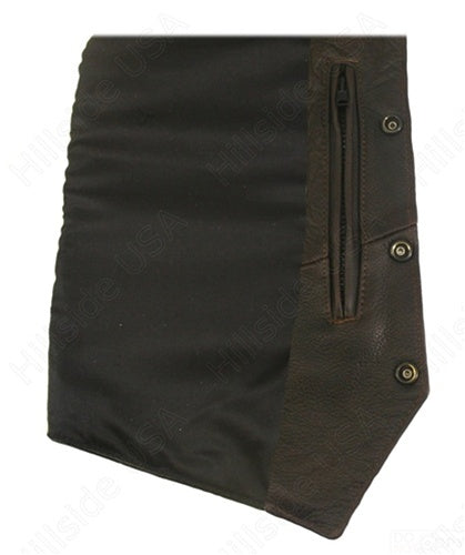 Men's Braided Black-Brown Leather Vest (Custom)