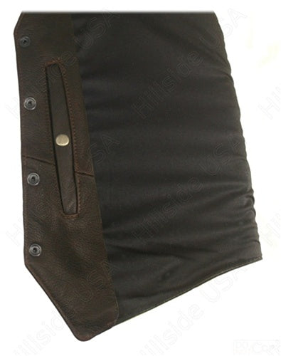 Men's Braided Black-Brown Leather Vest (Custom)