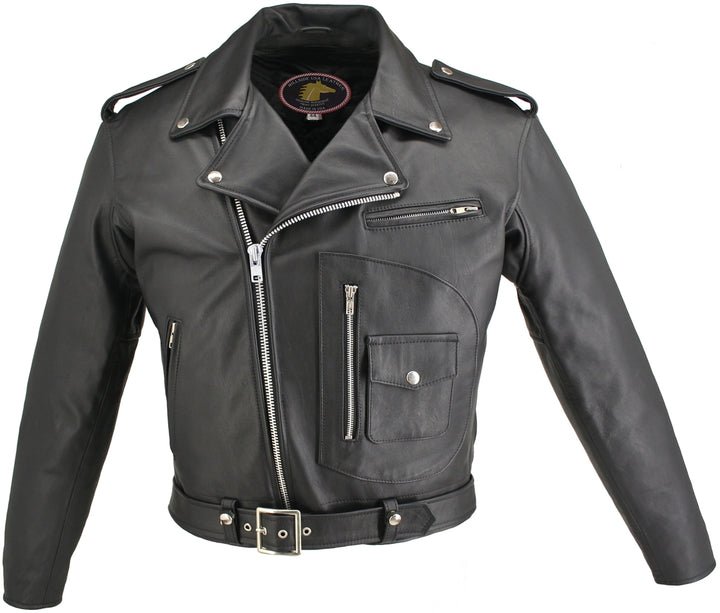 Men's D Pocket Horsehide Motorcycle Jacket