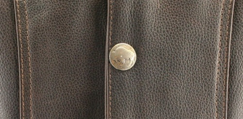 Men's Distressed Brown Leather Vest (Custom)