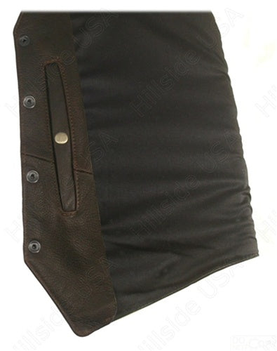 Men's Distressed Brown Leather Vest (Custom)