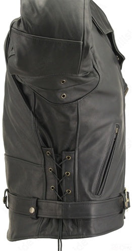 Men's Full Belted Cowhide Biker Jacket